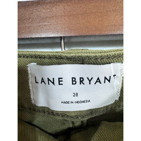 Lane Bryant Boyfriend Capri Mid-Rise Green Pants Stretch Comfort Size 20 New - Picture 4 of 5